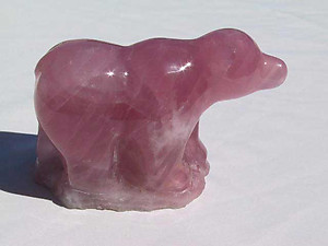 Rose Quartz Bear 