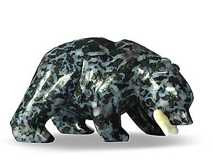 Indigo Gabbro Bear Eating Fish