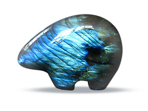 Labradorite Fetish Bear Carvings