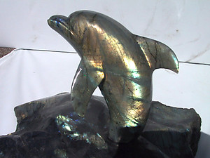 Large Museum Gallery Labradorite Dolphin