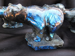 Labradorite Standing Bear Cameo