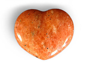 Orange Calcite Decorative Hearts