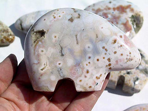 Sea Jasper Fetish Bear Carvings