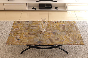 Banded Agate Table Top (140 x 83 x 3 cm)