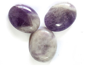 Banded Amethyst Oval Shapes