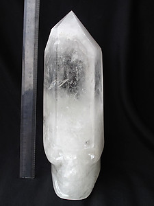 Quartz Prism Polished with Skull on Base - 4.45kg