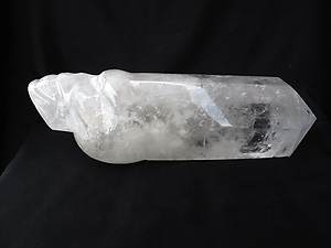 Quartz Prism Polished with Skull on Base - 3.40kg