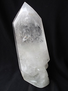 Quartz Prism Polished with Skull on Base - 4.45kg