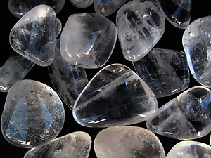 30-45 mm Crystal Quartz Tumbled Stones- 