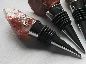 Rough Fire Quartz Bottle Stopper