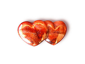 Carnelian Double Heart