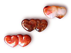 Carnelian Double Heart