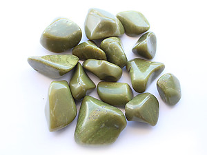 18-25 mm Green Opal Tumbled Stones