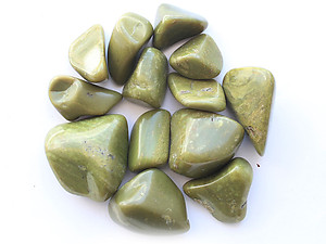 45-60 mm Green Opal Tumbled Stones