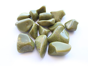 30-45 mm Green Opal Tumbled Stones