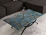 Neon Blue Apatite Table Top (140 x 83 x 3 cm)