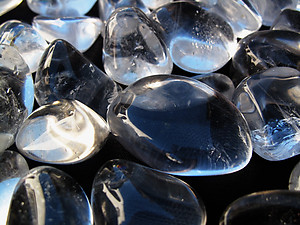 30-45 mm Crystal Quartz Tumbled Stones- 