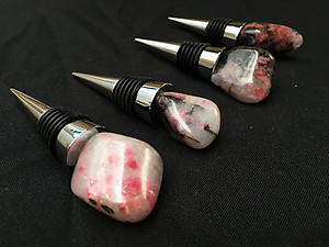 Polished Rhodonite Bottle Stopper