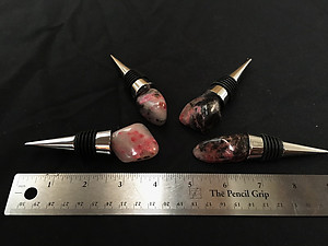 Polished Rhodonite Bottle Stopper