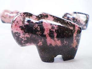 Rhodonite Fetish Buffalos