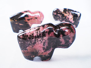 Rhodonite Fetish Buffalos