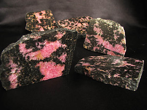 Rhodonite Polished One Face 11LB