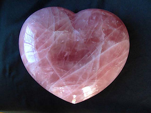 Red Rose Quartz Heart 7-8 inch