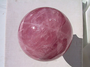 Rose Quartz Sphere Gallery Piece