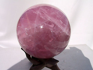 Rose Quartz Sphere Gallery Piece