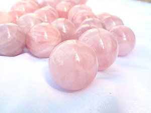 Rose Quartz Spheres 50-60 mm