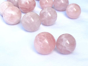 Rose Quartz Spheres 40-50 mm