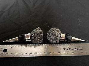 Indigo Gabbro Bottle Stopper - Rough Top