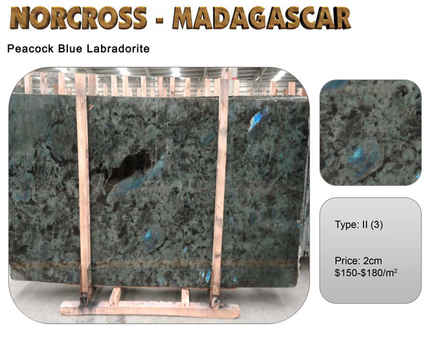 Peacock Blue Labradorite Slab