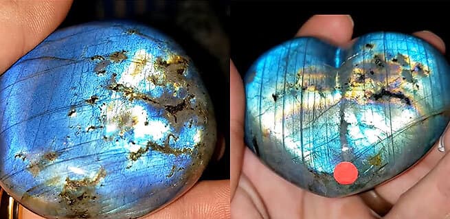 Peacock Blue Labradorite color