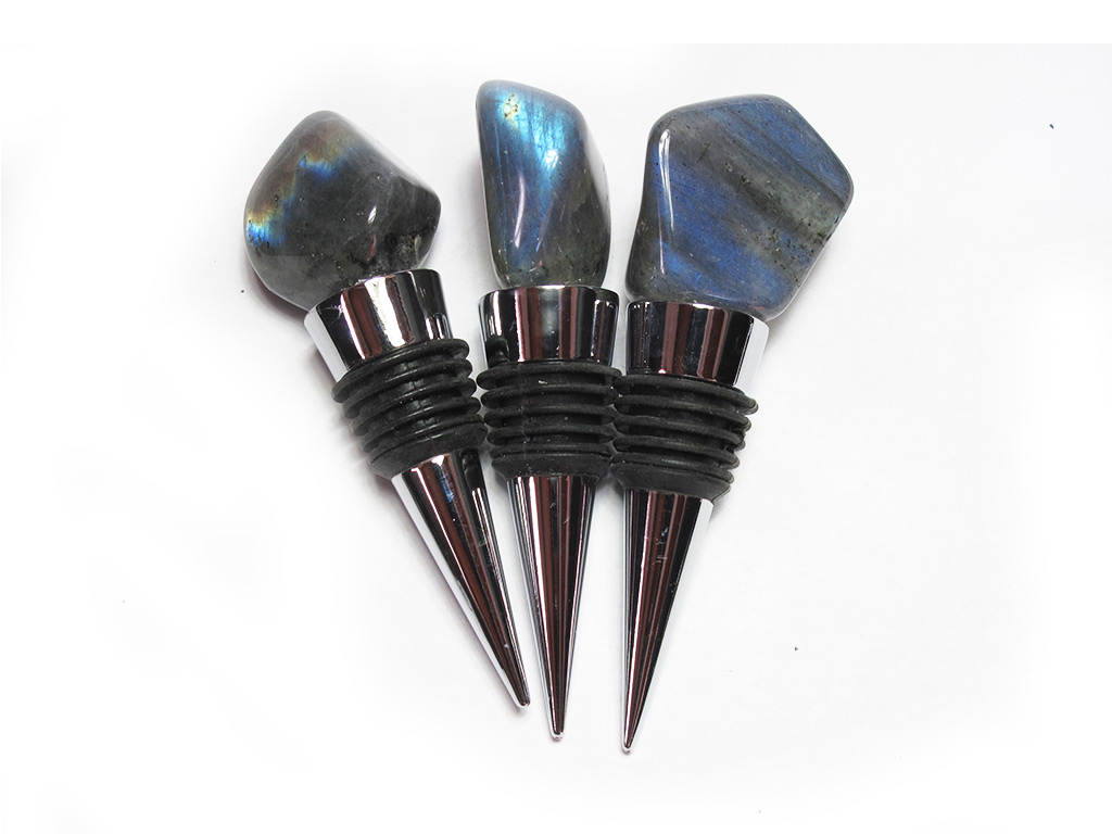 Labradorite Bottle Stopper Polished Top