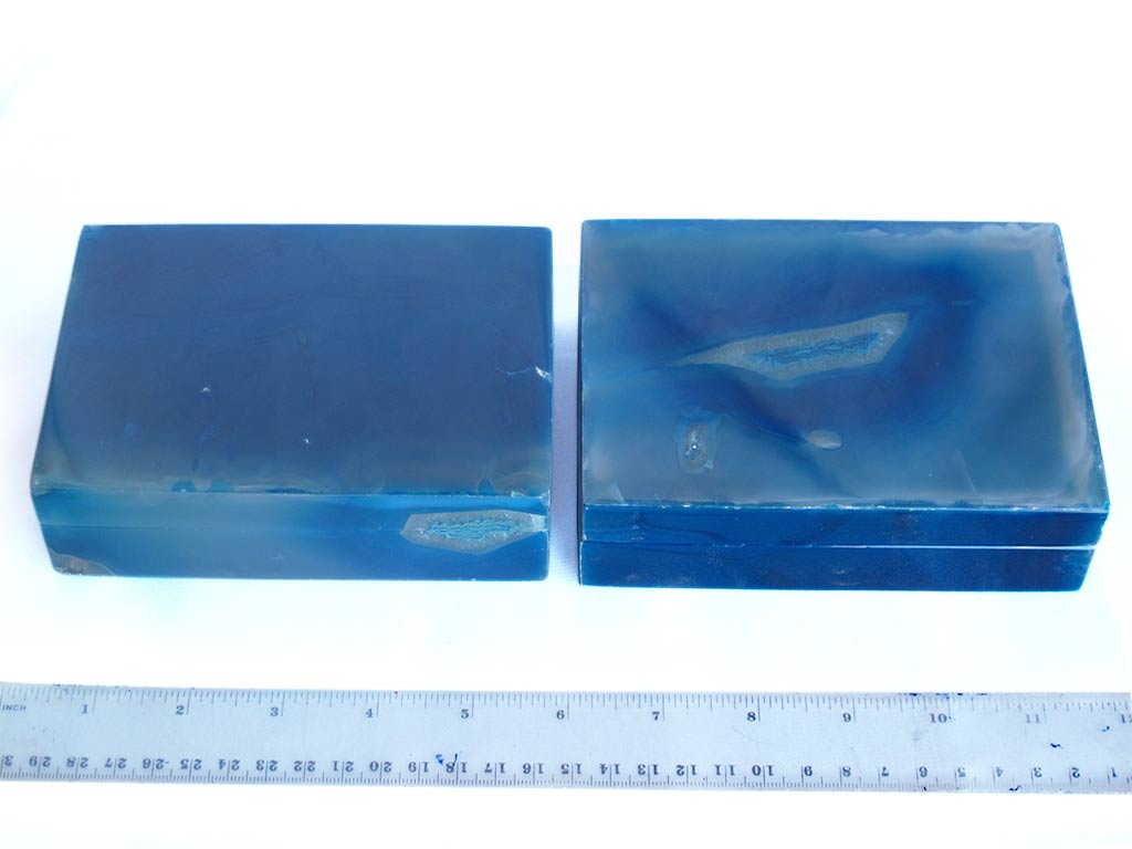 Blue Agate Jewelry Boxes