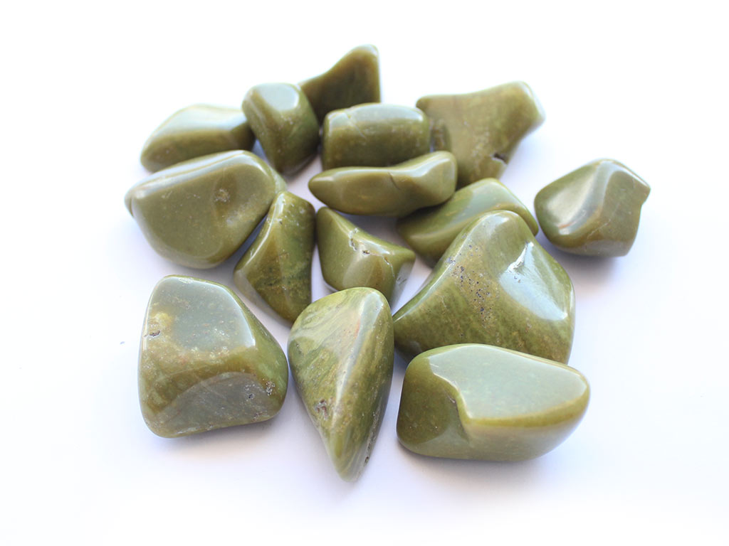 45-60 mm Green Opal Tumbled Stones