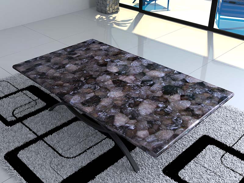 Smoky Quartz Table Top 140 X 83 X 3 Cm