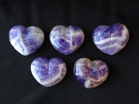 Banded Amethyst Large Decorative Heart