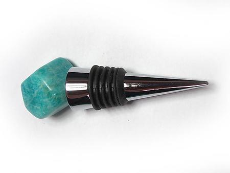 Amazonite Bottle Stoppers - Polished Top