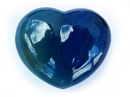 Blue Agate Decorative Hearts