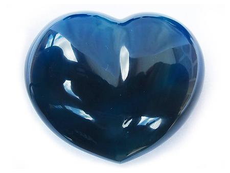 Blue Agate Large Decorative Heart