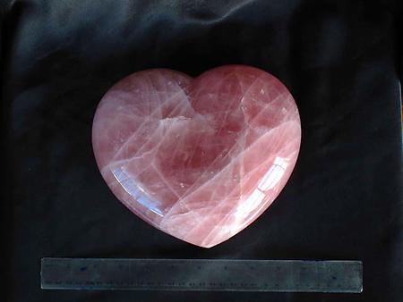 Red Rose Quartz Heart 7-8 inch