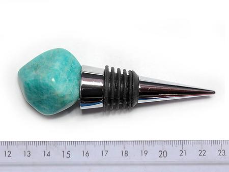 Amazonite Bottle Stoppers - Polished Top