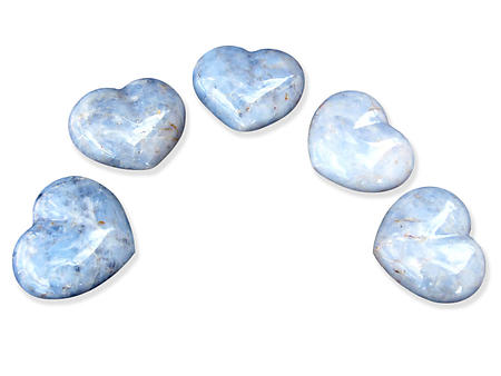 Blue Quartz Decorative Hearts