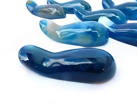 Blue Agate Massage Tools - Handheld Design