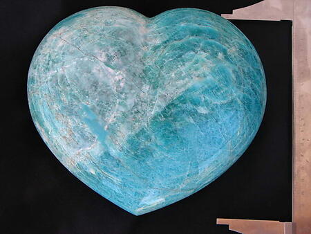 Amazonite Large Hearts 7-8 inch