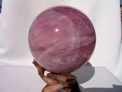 Rose Quartz Sphere Gallery Piece