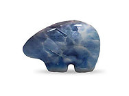 Blue Calcite Fetish Bear Carving